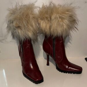 Current Mood CALL THE SHOTS HEELED BOOTS - RED